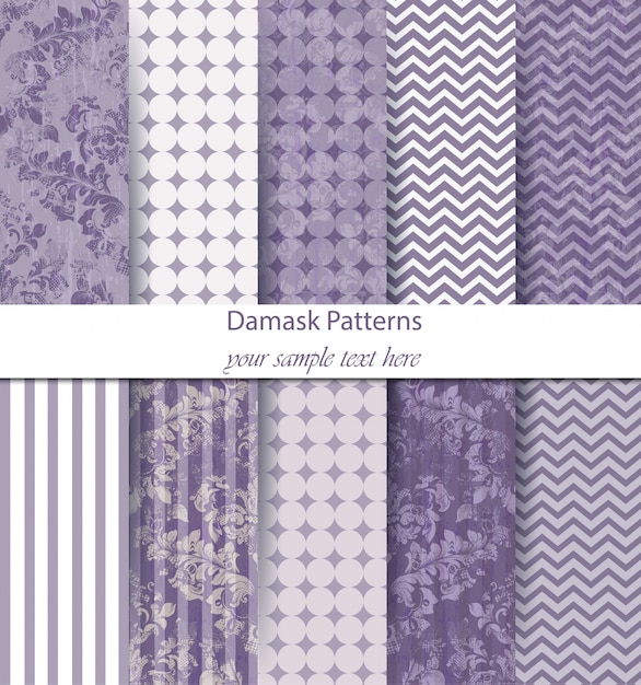 Baroque pattern texture collection