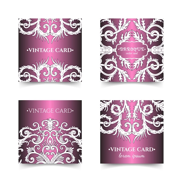 Baroque style cards