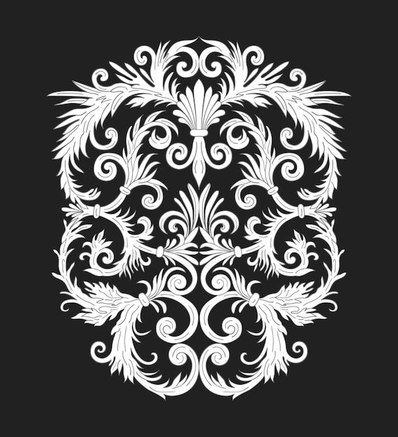 Vector baroque style ornament