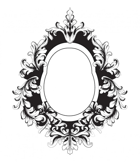 Baroque vector vintage frame