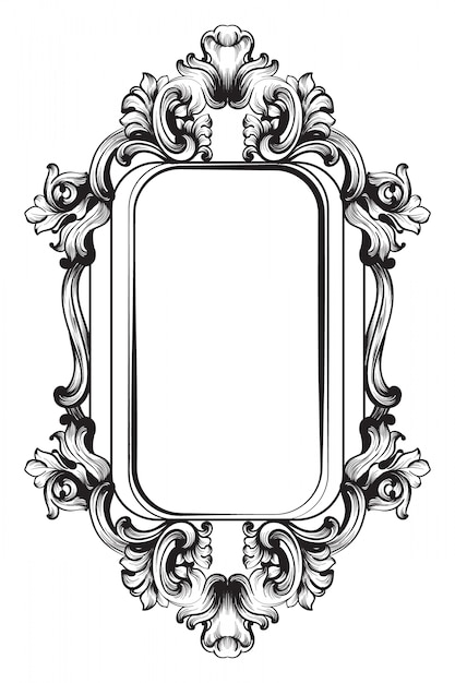 Vector baroque victorian frame decor