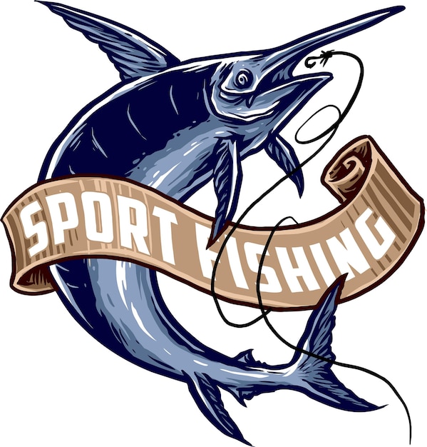 Barracuda vis embleem retro badge vector