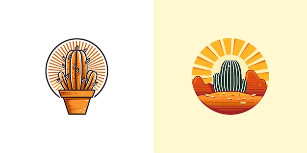 barrel cactus vector clip art illustration