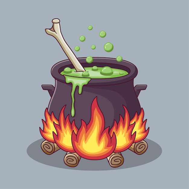 Barrel Filled With Potion Cartoon. Halloween Icon Concept