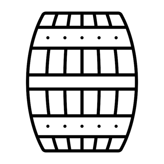 Barrel vector illustratie stijl