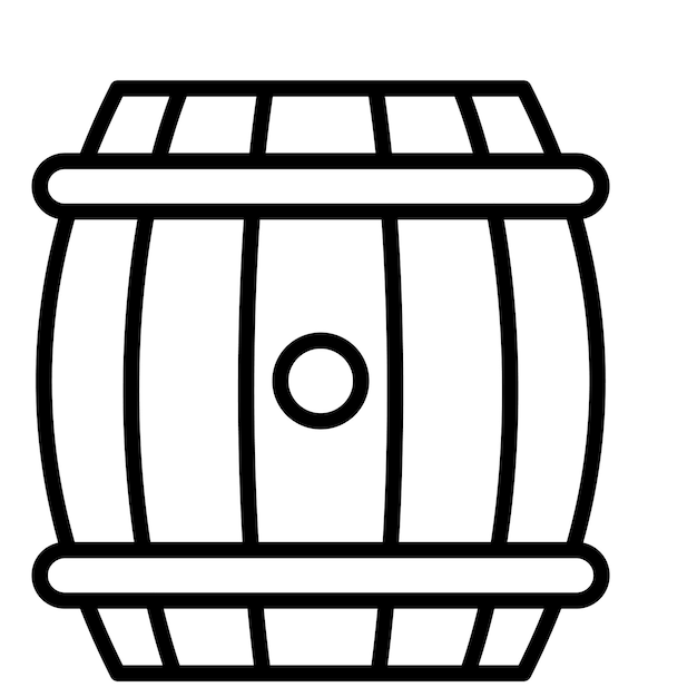 Vector barrel vector illustration style