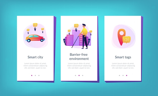 Barrier-free environment and smart city app interface template.