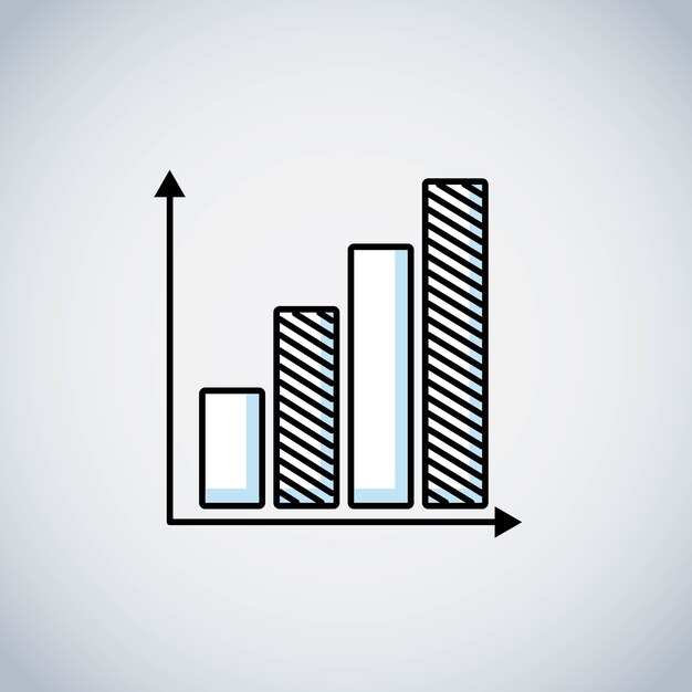 Icona della linea di statistiche di barre