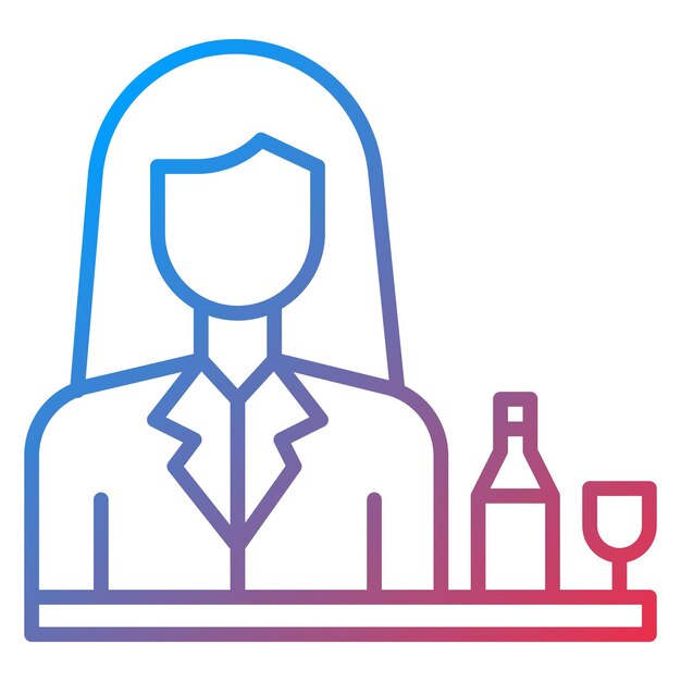 Vector bartender icon vector image can be used for women