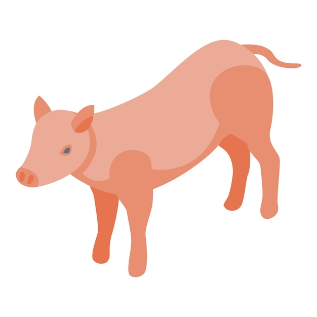 Vector barter pig icon isometric vector money payment swap goods