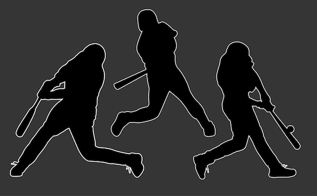 base ball player silhoutte