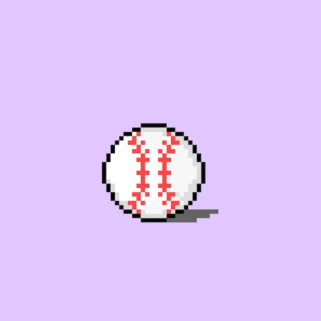 Vector base ball with pixel art style