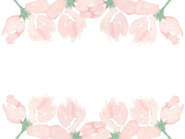 분홍색 꽃이 있는 카드용 베이스