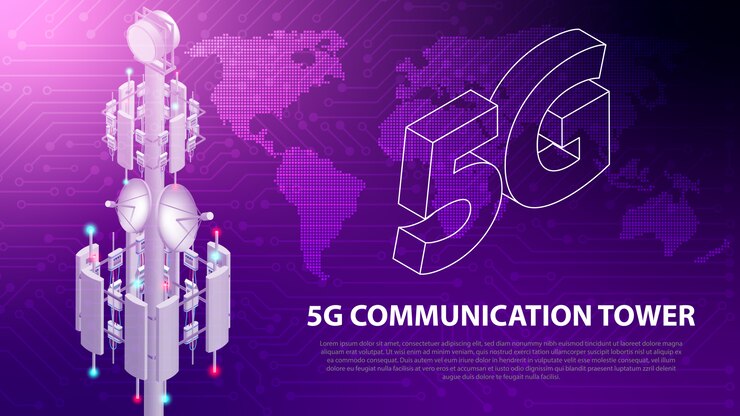 Базовая технология мобильной сети 5G связи антенны башни фон
