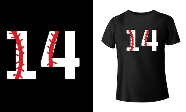 Vector baseball 14 tshirt design