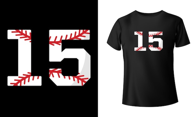 Vector baseball 15 tshirt design