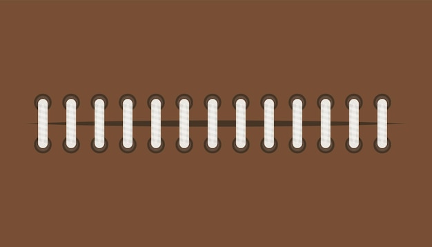 Baseball and american football stitch on a white background vector design