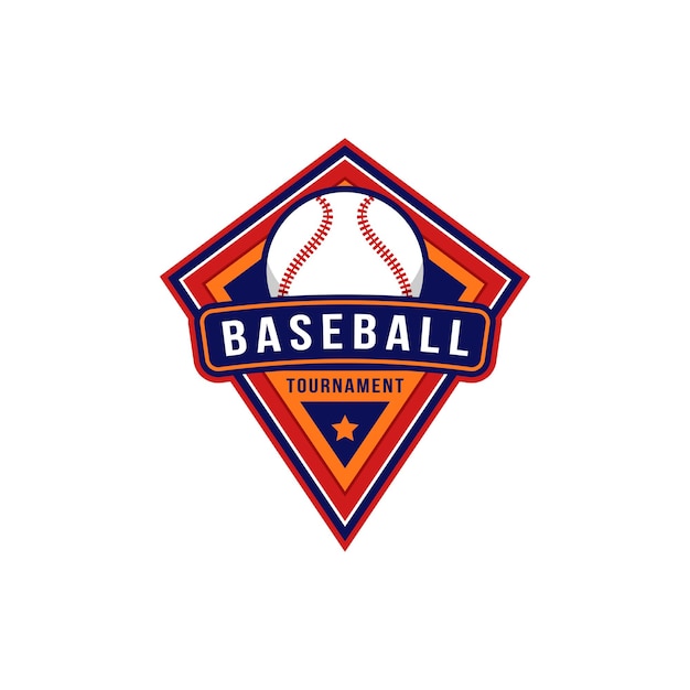 baseball badge logo design