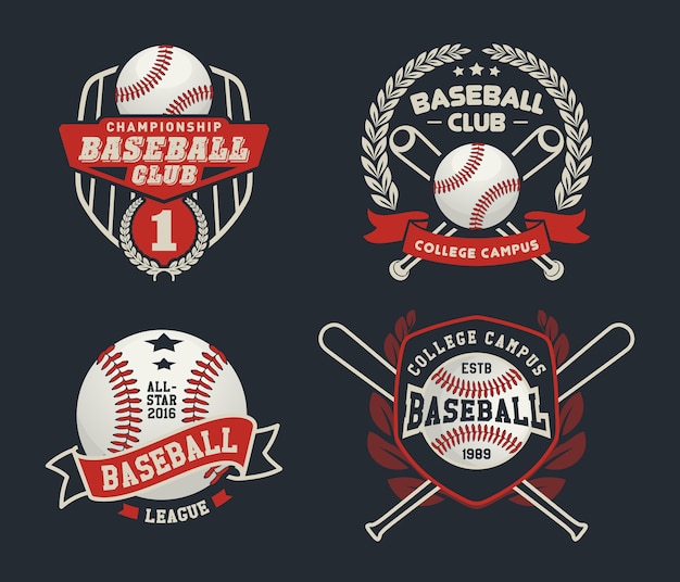 Baseball Badges and Labels, Sport Logo Design