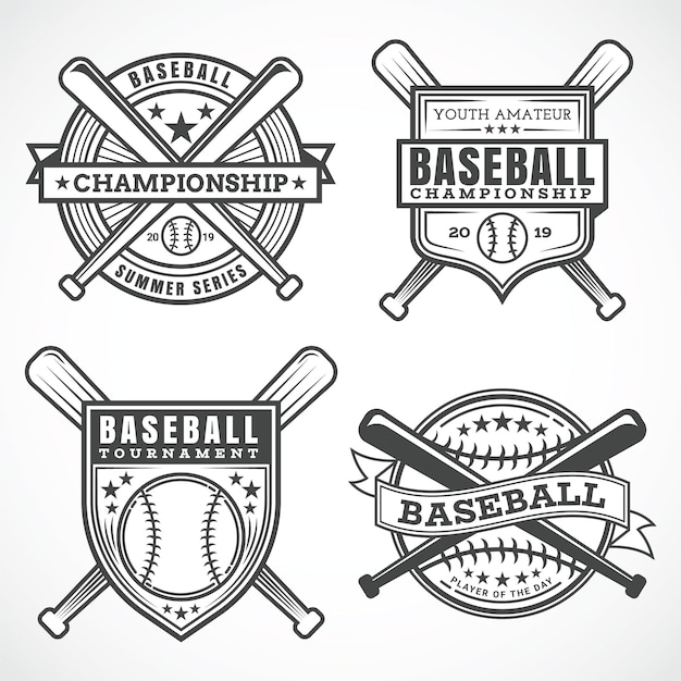 Vector baseball badges