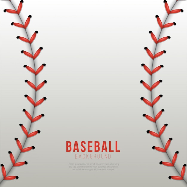 Vector baseball ball laces background