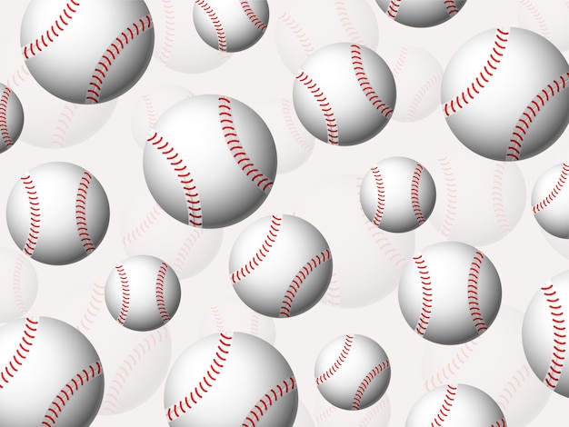 Vector baseball balls background