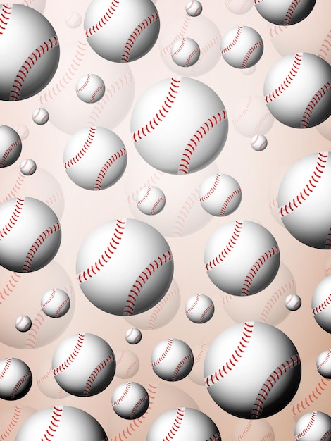 Vector baseball balls background