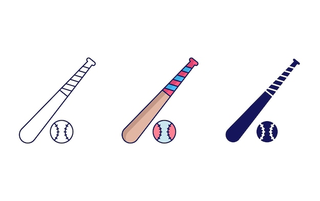 Baseball bat vector icon