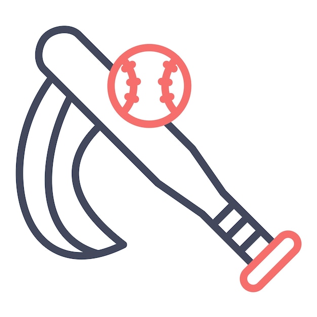 Vector baseball bat vector illustration style