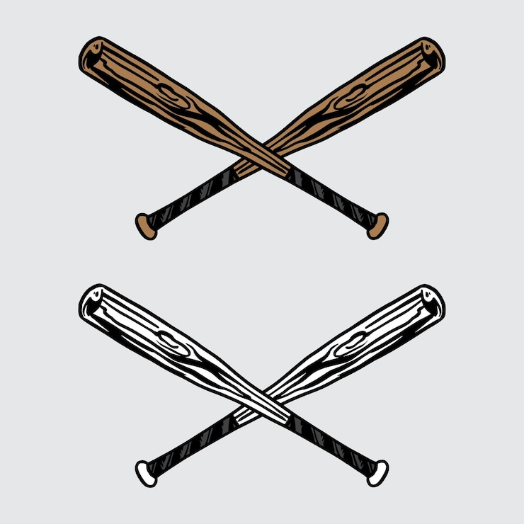 Vector baseball bat vector