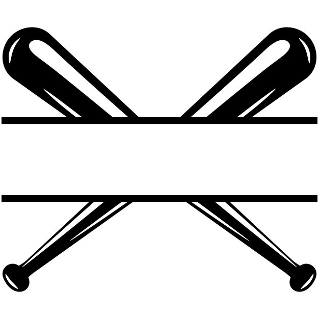 Baseball bats split name frame