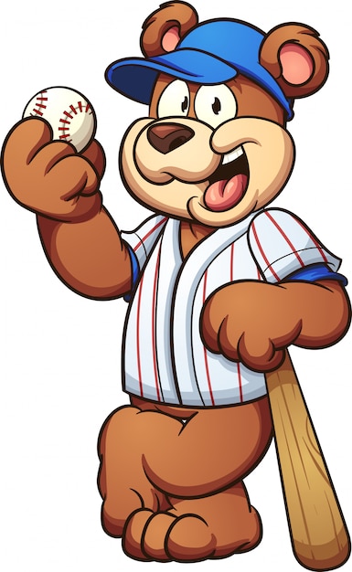 Vector baseball bear