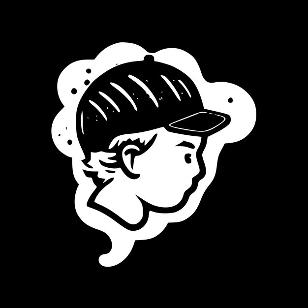 Vector baseball black and white vector illustration