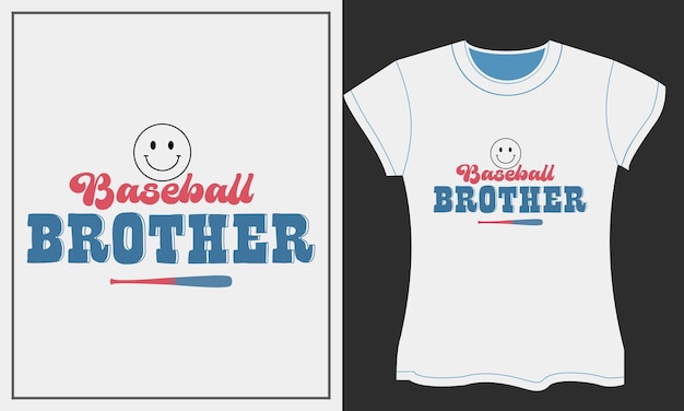 Vector baseball brother retro svg craft design