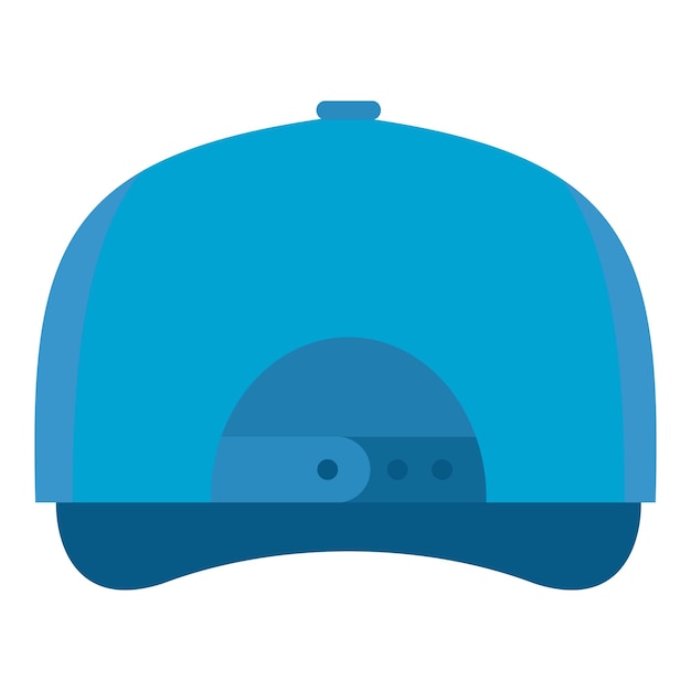 Baseball cap back icon Flat illustration of baseball cap back vector icon for web