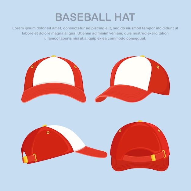 Baseball cap, hat isolated