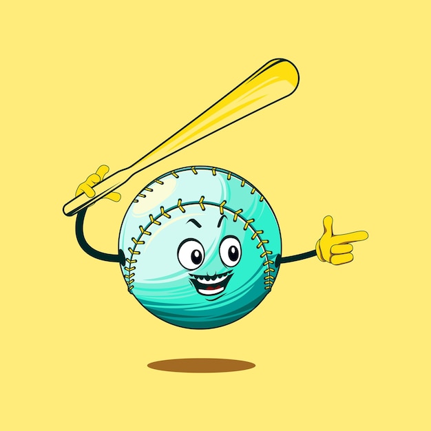 Baseball cartoon character Mascot vector in EPS 10