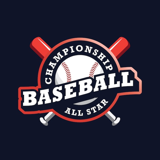 Premium Vector  Baseball championship logo design template