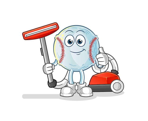 Baseball clean with a vacuum . character vector