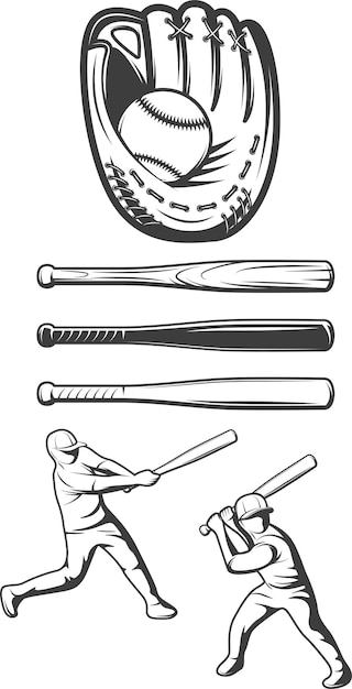 Modelli di pagine da colorare di baseball