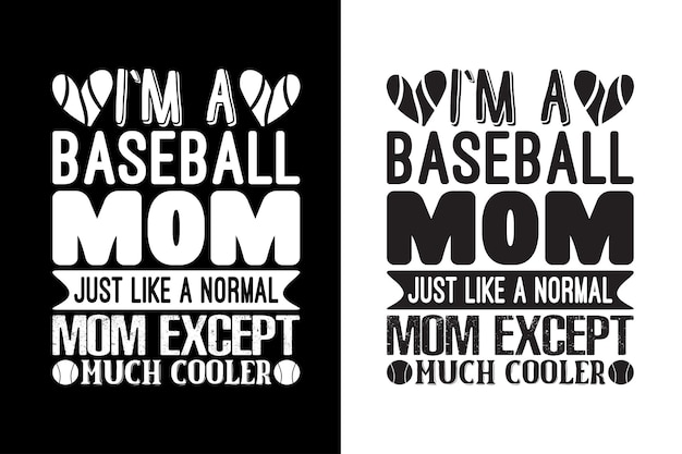 Baseball Creative Typography TShirt Design Template