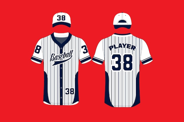 Vettore sublimazione del design personalizzato della maglietta da baseball