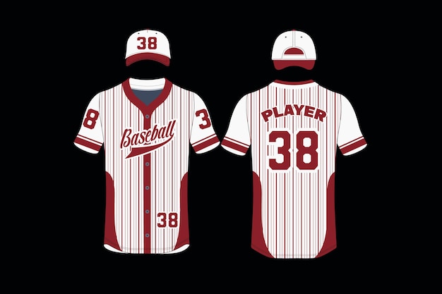 Vettore sublimazione del design personalizzato della maglietta da baseball