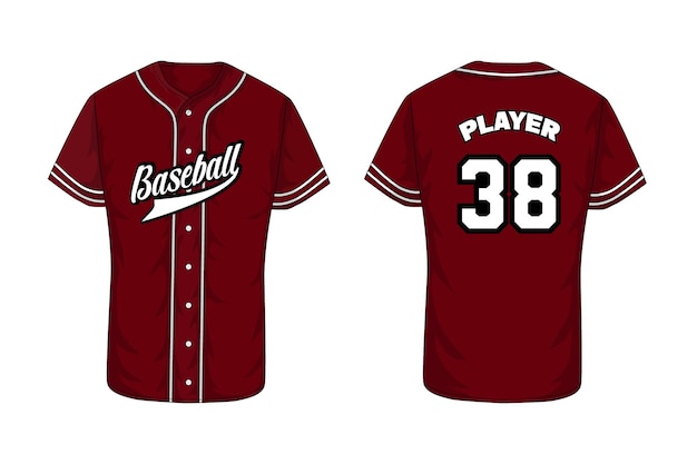 Vettore sublimazione di magliette da baseball personalizzate