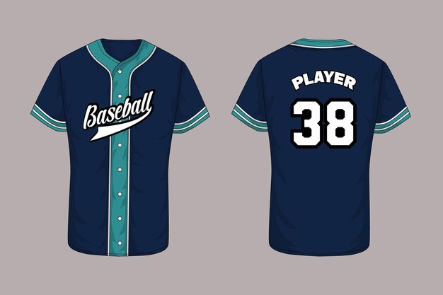 Vector baseball custom jersey sublimation