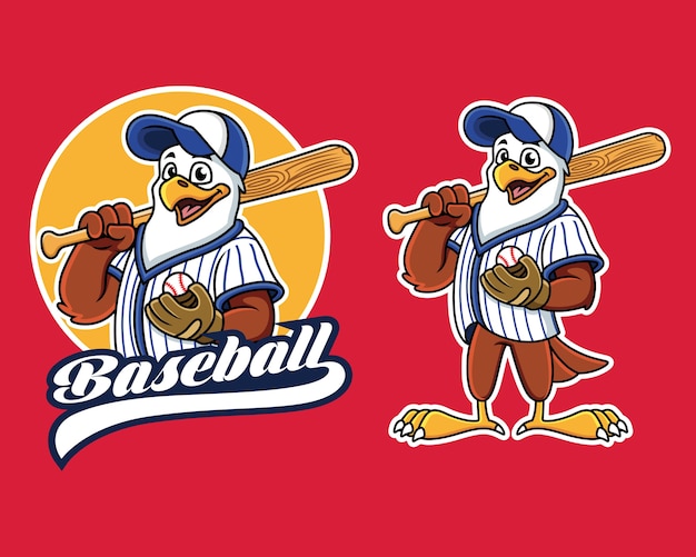 Baseball eagle mascotte speler.