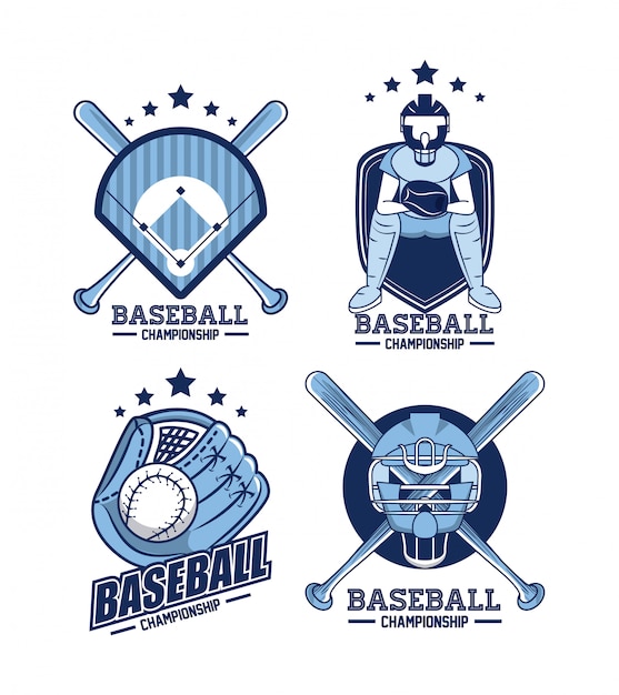 Collezione emblemi di baseball