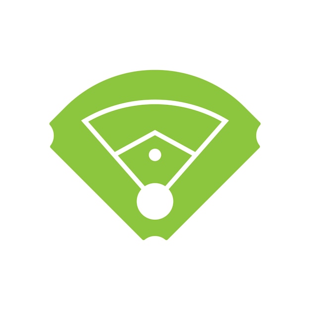 baseball field icon vector tempate illustration logo design