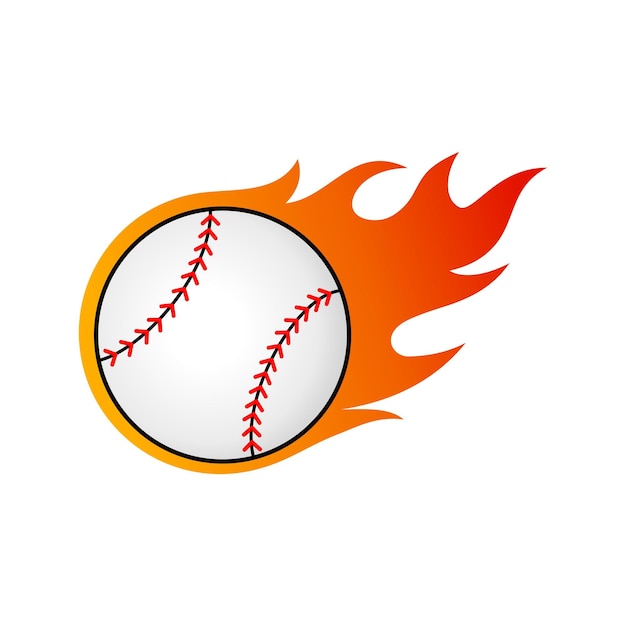 Vector baseball fire vector