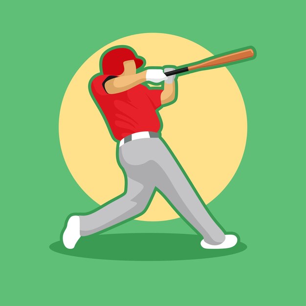 Baseball flat design vector Baseball design vector